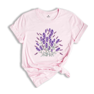 Lavender Flower Shirt, Vintage Lavender Flower Shirt, Boho Wildflowers Shirt, Vintage Botanical Flower Shirt, Gardening Shirt, Nature Shirt