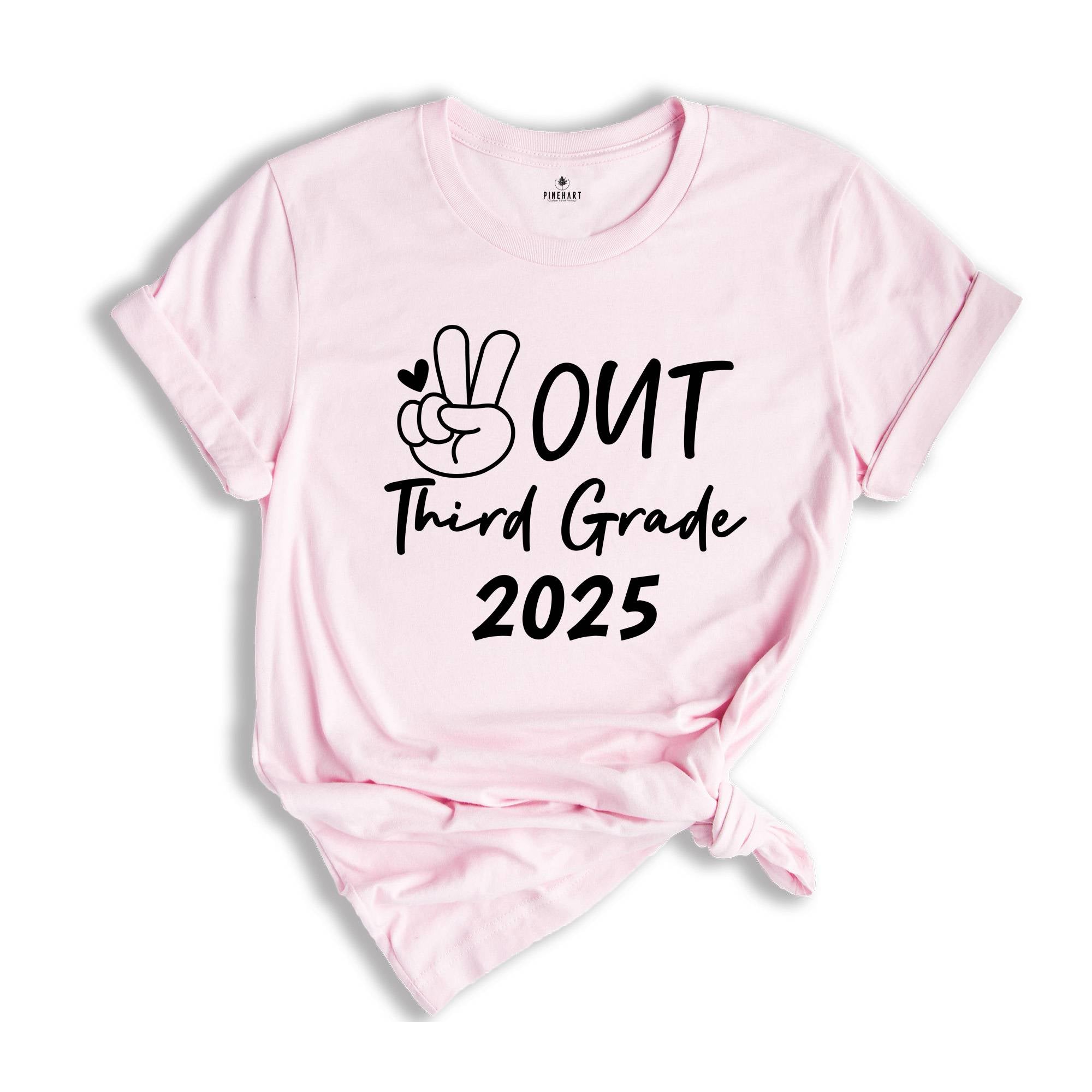 Peace Out Third Grade 2025 Shirt, End Of The School Shirt, Last Day Of School Shirt, Kids Graduation Shirt, Tie Dye Shirt, 3rd Grade Shirt