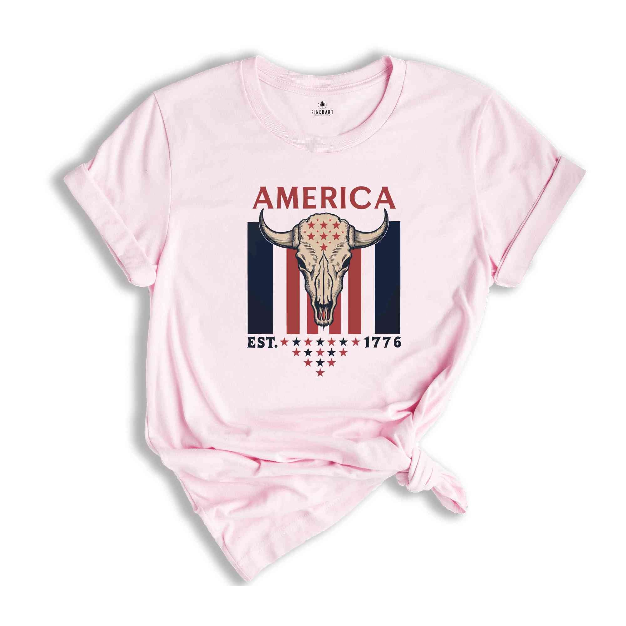 Fourth of July Shirt T-Shirt, 4th of July Tee, 1776 Shirt, America Tee, USA TShirt, Western Patriotic Shirt