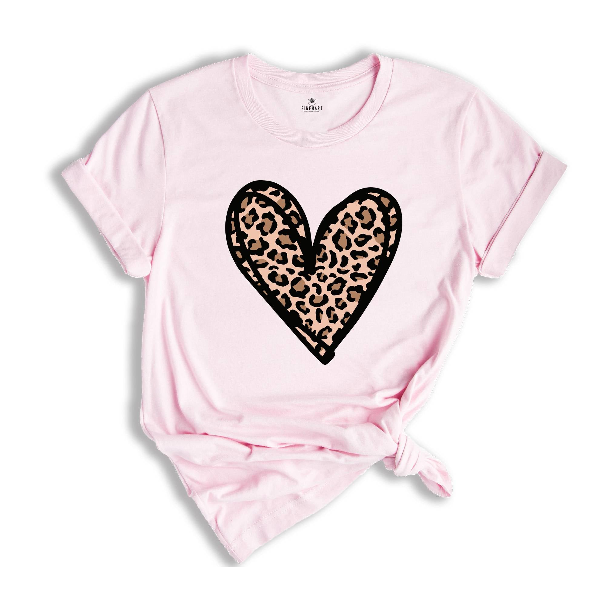 Leopard Print Valentines Day Shirt, Valentines Day Shirts, Heart Shirt, Cute Valentine Shirt, Valentines Day Gift, Cheetah Valentines