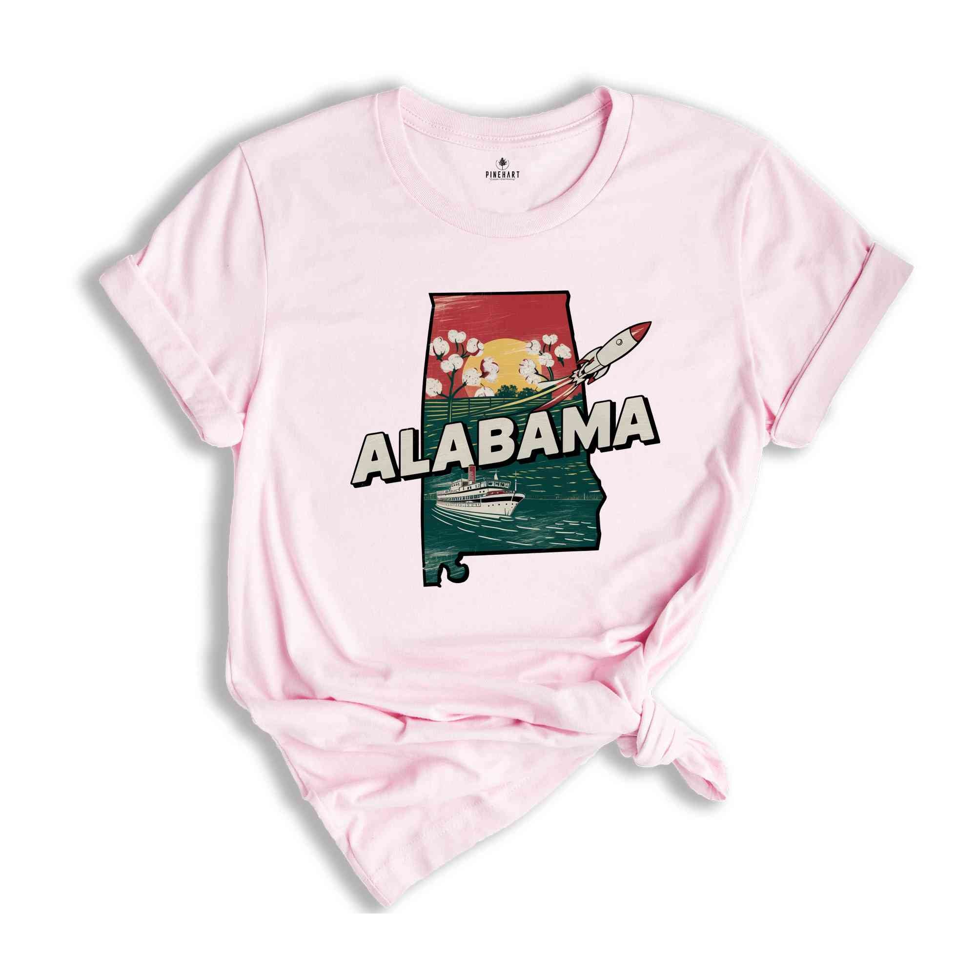 Retro State Of Alabama Shirt, State Of Alabama Shirt, State Shirt, Alabama Shirt, Alabama Lover Shirt, Family Trip Shirt, Travel Shirt