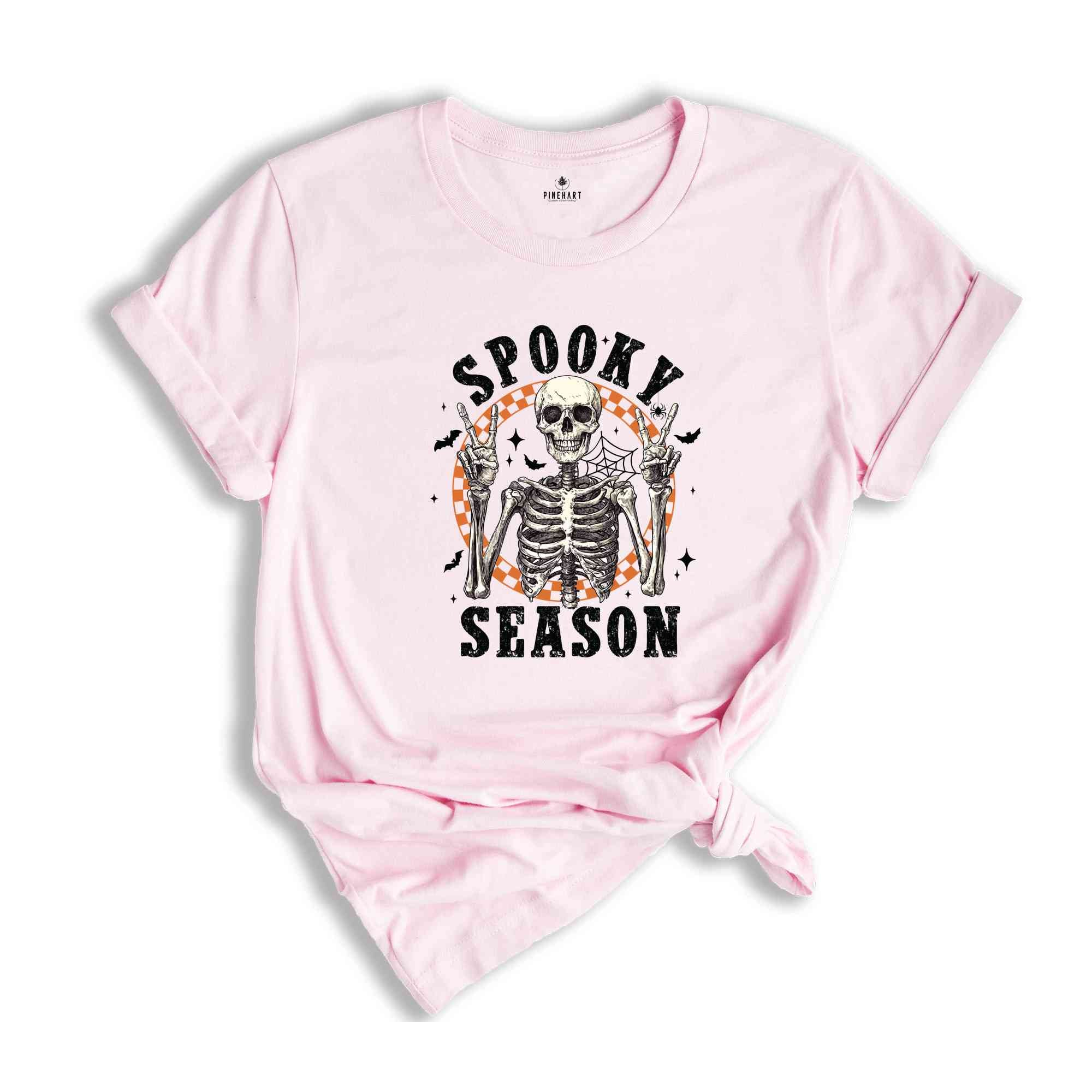 Spooky Season Shirt, Retro Halloween Shirt, Halloween Shirt, Skeleton Shirt, Spooky Shirt, Spooky Season Shirt, Fall Shirt, Peace Shirt