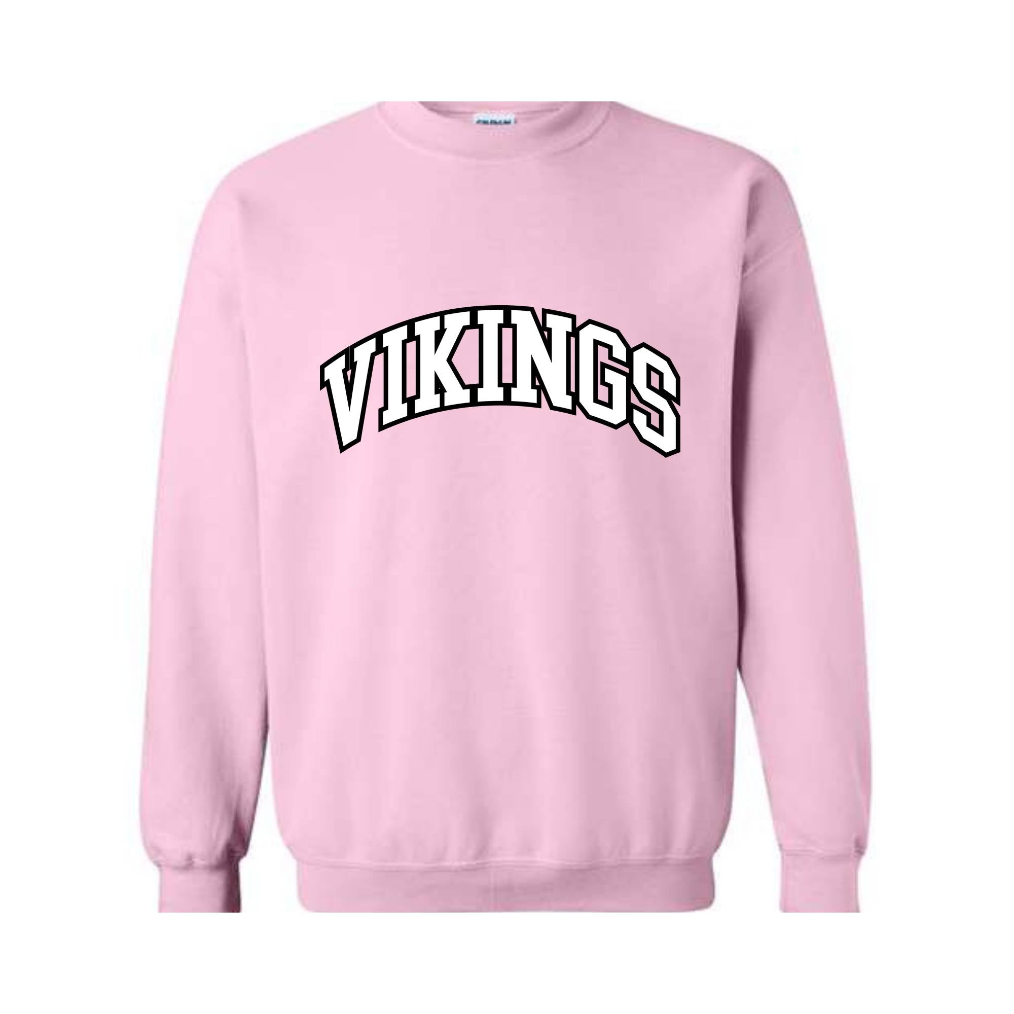 Vikings Football Team Sweatshirt, Go Vikings Sweatshirt, Leopard Go Vikings Tee, Vikings Mascot Sweatshirt, Vikings Cheer Tee