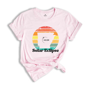 Arkansas Solar Eclipse T-Shirt, April 8 2024 Solar Eclipse, Total Solar Eclipse Apparel, Solar Eclipse Shirt