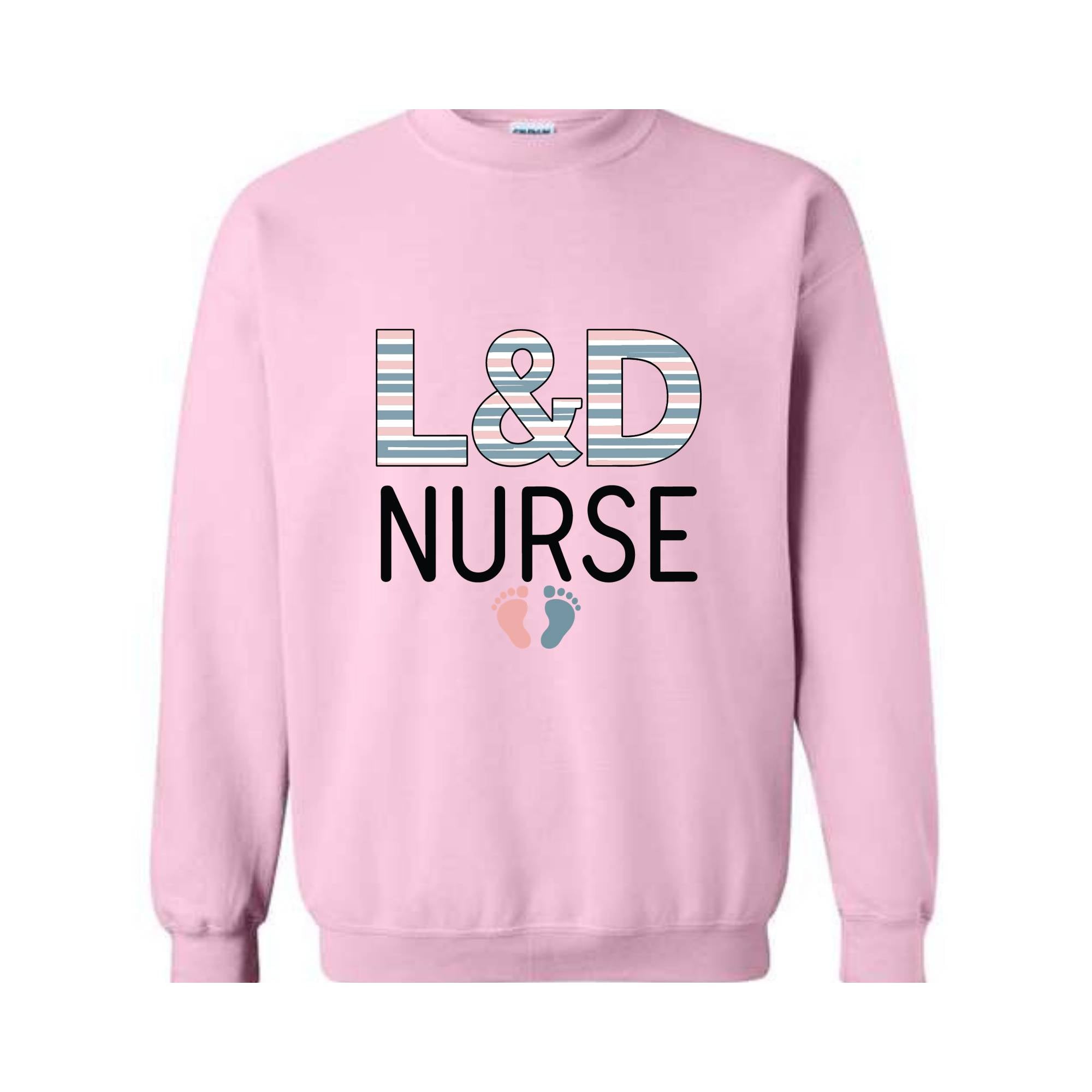 L&D Nurse Sweatshirt, Labor and Delivery Nurse Sweater, LD Nurse Gift, Labor Nurse Hospital Blanket Stripe, Delivery Nurse Graduation