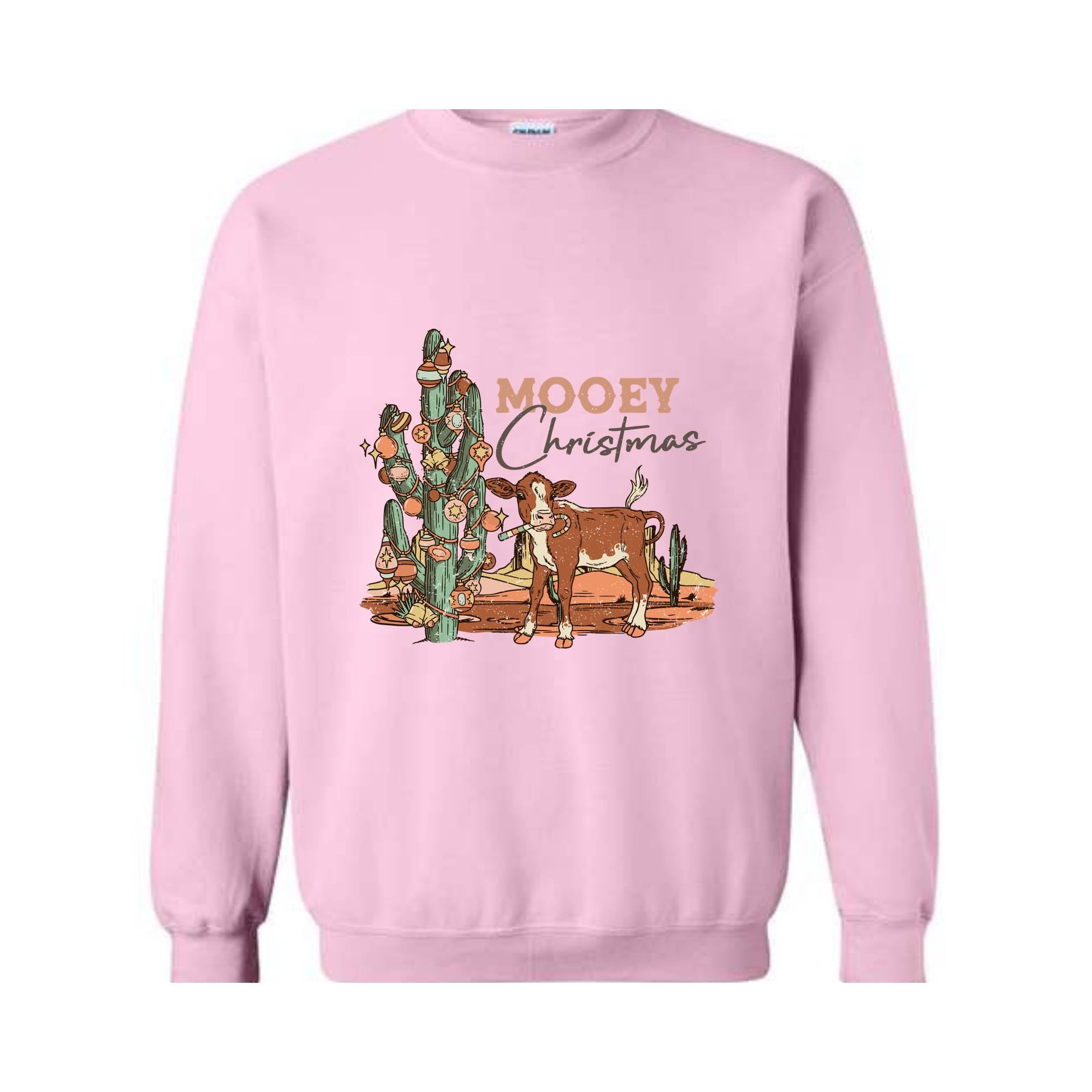 Mooey Christmas Sweatshirt, Western Christmas Sweater, Cowboy Christmas Sweatshirt, Country Christmas