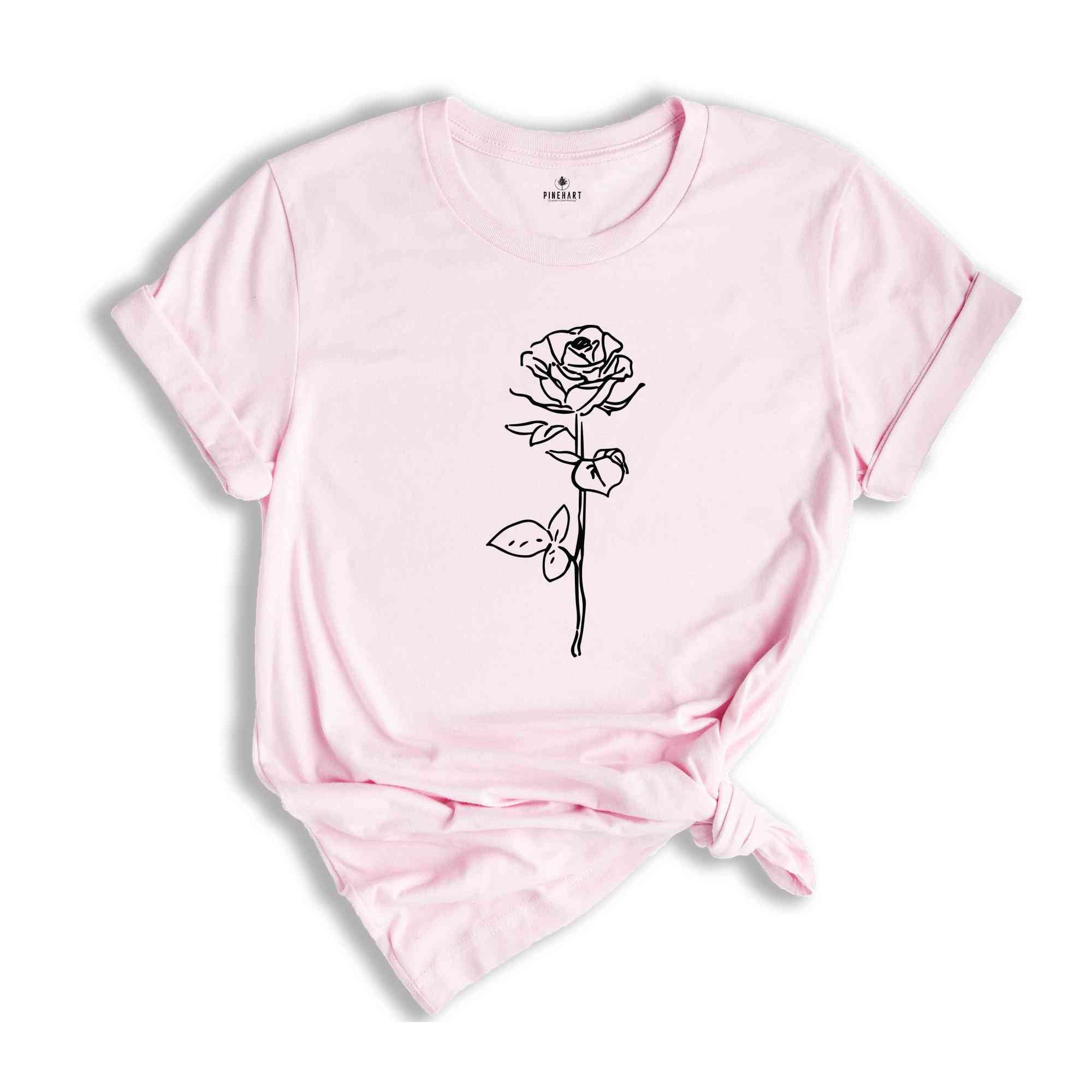 Rose Flower Shirt, June Flower Shirt, June Birthday Shirt, Birthday Shirt, Birth Month Flower Shirt, Flower Shirt