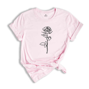 Rose Flower Shirt, June Flower Shirt, June Birthday Shirt, Birthday Shirt, Birth Month Flower Shirt, Flower Shirt