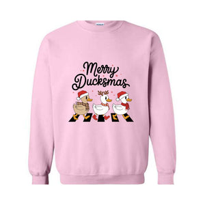 Merry Ducksmas Sweatshirt, Ducks Christmas Sweatshirt, Funny Ducks Christmas Hoodie, Duck Lover Hoodie, Holiday Hoodie, Mom Gift