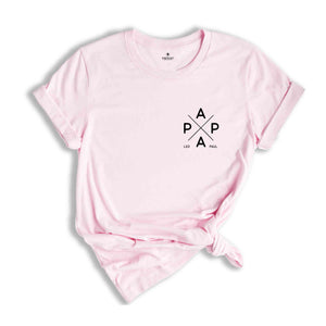 Custom PAPA With Kid Names Shirt, Dad Shirt, Trendy Dad Shirt, Father's Day Gift, Papa Shirt, Dad’s Birthday Shirt