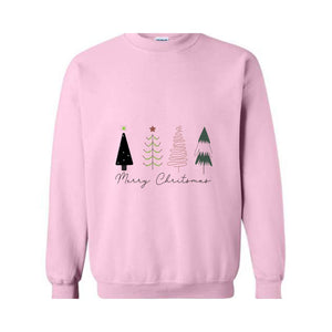 Merry Christmas Sweatshirt, Christmas Trees Shirt, Christmas Tee, Christmas Sweatshirt, Cute trees Christmas Shirt,, Christmas Tree