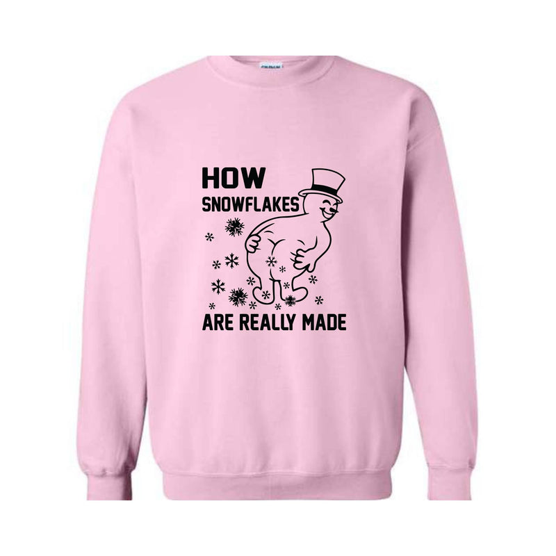 How Snowflakes Are Really Made Sweatshirt, Sarcastic Christmas Sweatshirt, Snowflakes Hoodie, Funny Holiday Sweatshirt