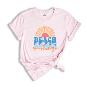 Beach Vibes Shirt, Summer Vibes Shirt, Beach Shirt, Tropical Sunset Shirt, Retro Summer Shirt, Boho Beach Vibes Shirt, Sunset Shirt