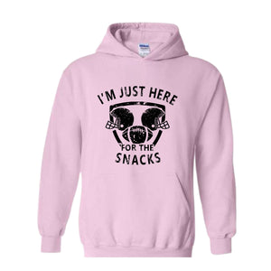 I'm Just Here For The Snacks Sweatshirt, Game Day Sweater, Football Season Sweatshirt, Football Fan Gifts, Sunday Game Apparel