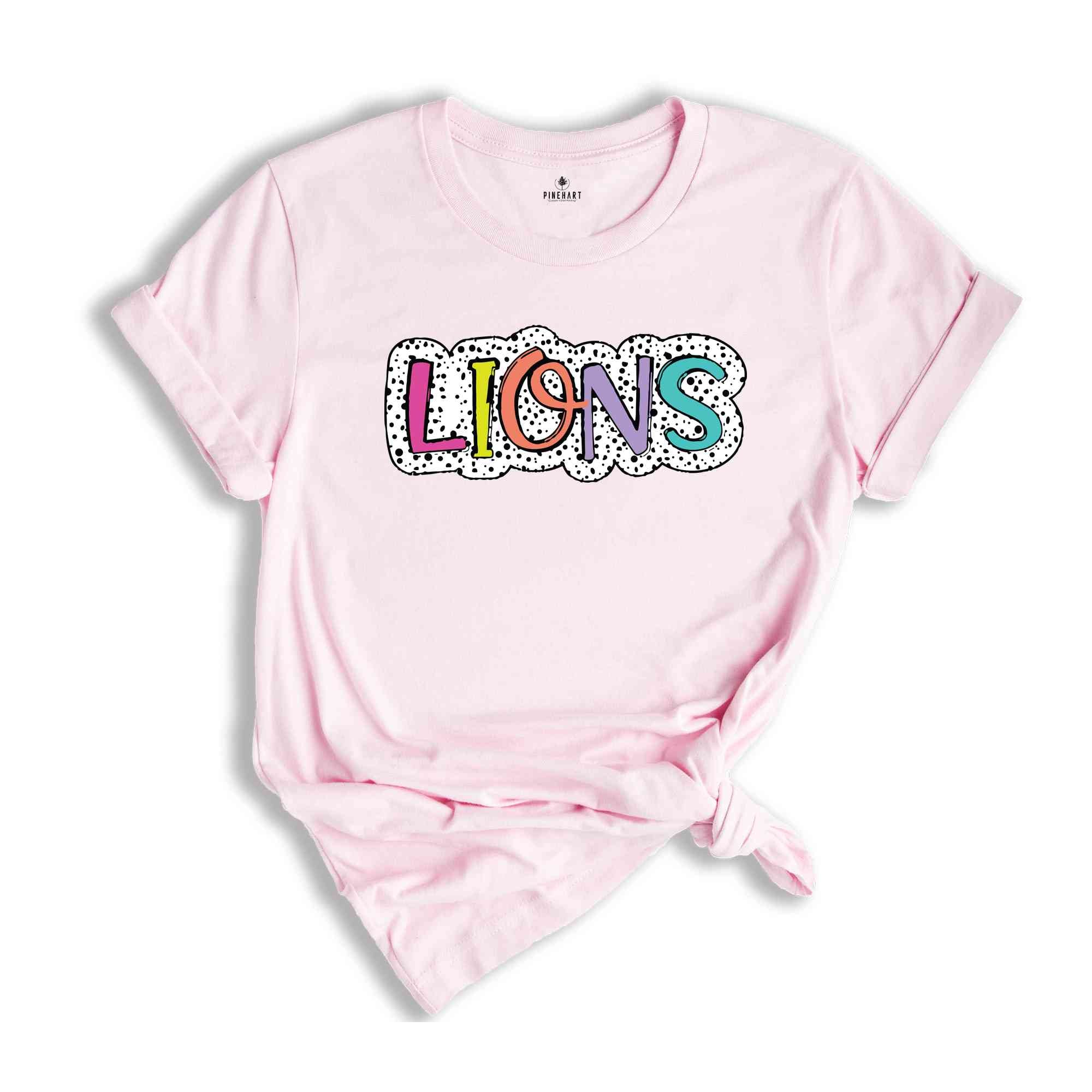 Lions Team T-Shirt, Lions Mascot Shirt, Lions Fan Shirt, Football T-Shirt, Lions Team Mascot, Lions Mascot Tee