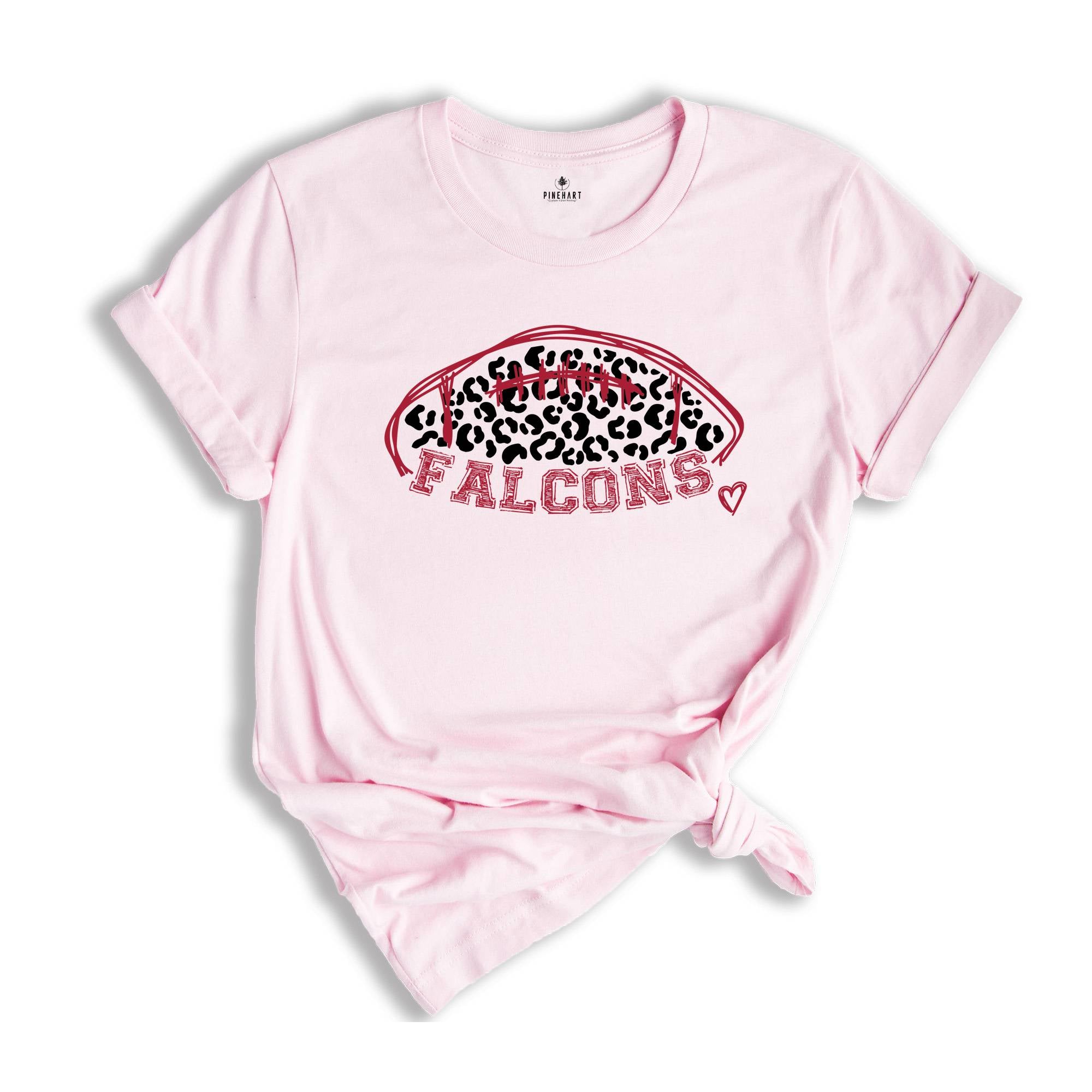 Falcons Football Team Shirt, Go Falcons Shirt, Leopard Go Falcons Tee, Falcons Mascot Shirt, Falcons Cheer Tee, Falcons Spirit Shirt,