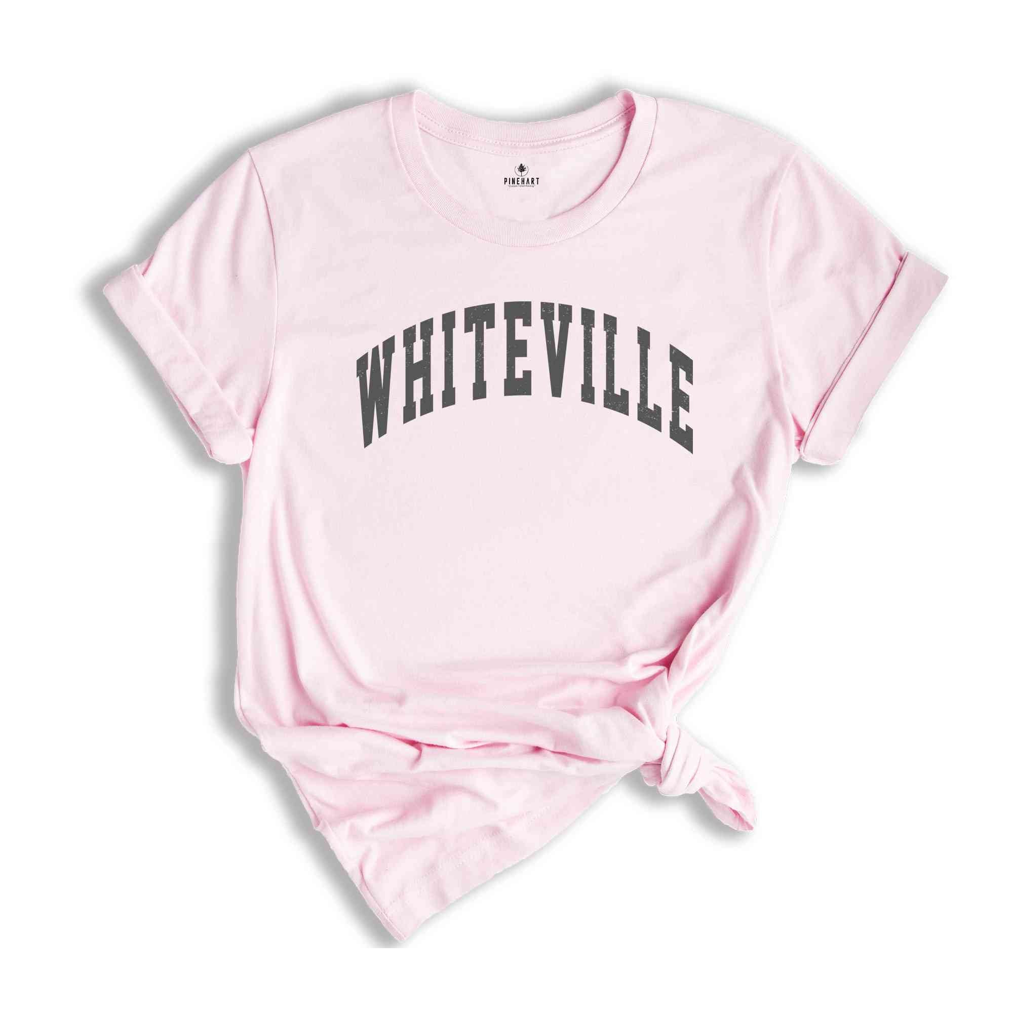 Whiteville Shirt, Whiteville City Shirt, Minimalist Shirt, Whitesville Shirt, Vacation Shirt, White Shirt