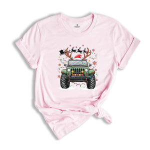 Offroad Christmas Shirt, Santa's Car Shirt, Offroad Lovers Xmas Shirt, Merry Christmas Tee, Santa's Sleigh Shirt