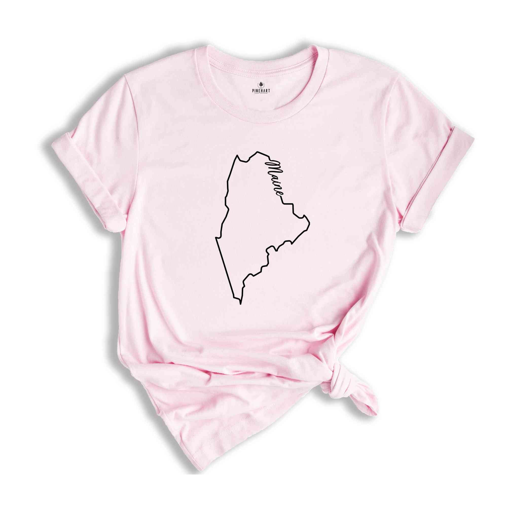 Maine State Shirt, The USA State Shirt, Maine USA Shirt, Maine Map Outline Shirt, US Outline Shirt, United States Shirt