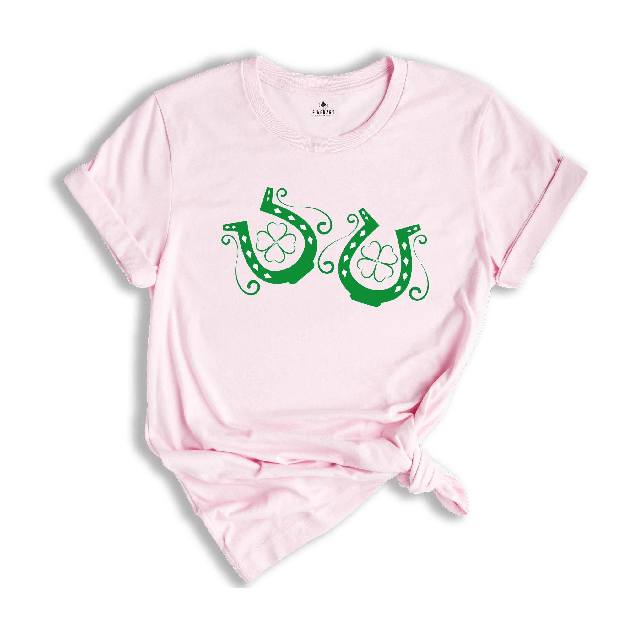 St Patricks Day Cowgirl Luck Shirt, Country Western Themed St Patricks Day T-Shirt, Lucky Horseshoe Tee, Cowgirl For Gift