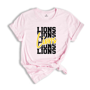 Lions Team Mascot Shirt, Lions Team Shirt, Lions Football Shirt, Lions Tee, Lions School Shirt, Lions School Spirit, Lions School Mascot Tee