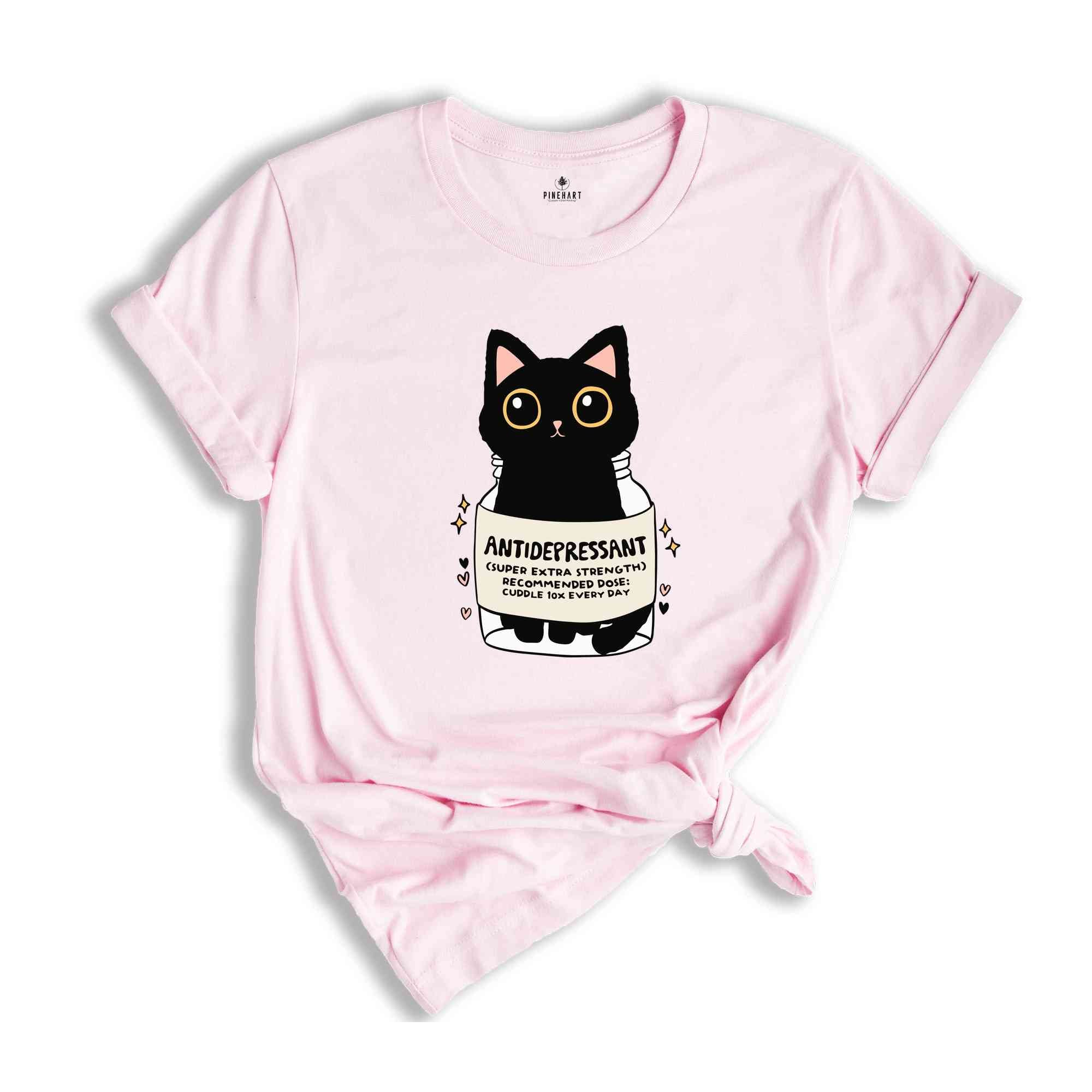 Antidepressant Cat Shirt, Funny Cat Tshirt, Kitty Kitten Shirt, Womens Cat Shirt, Therapist Tee, Mental Health Matter Shirt