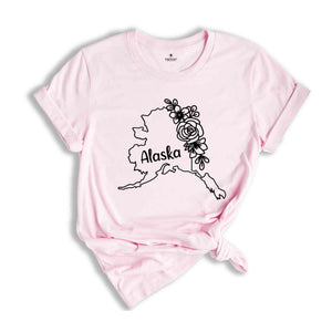 Alaska State Shirt, Mountain Shirt, Alaska Wildlife Shirt, Alaska Mountain Shirt, Alaska Bear Tee, Alaska State Gift