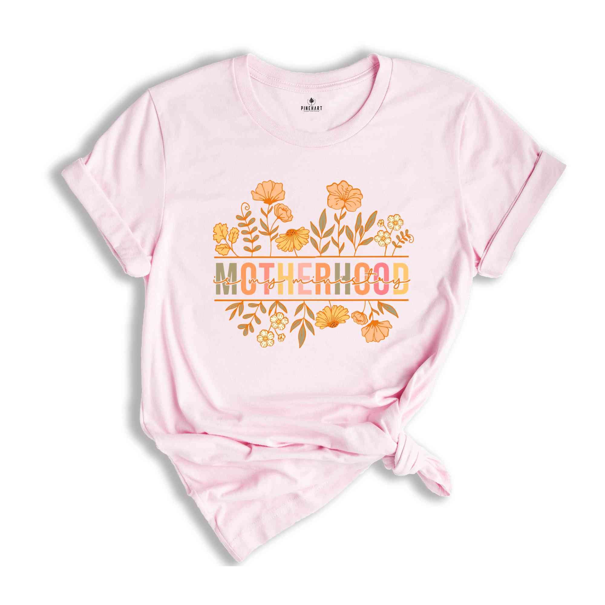 Motherhood is My Ministry Shirt, Mom Christian T-Shirts, Christian T-Shirt Christian Gifts for Mom, Mama Tee