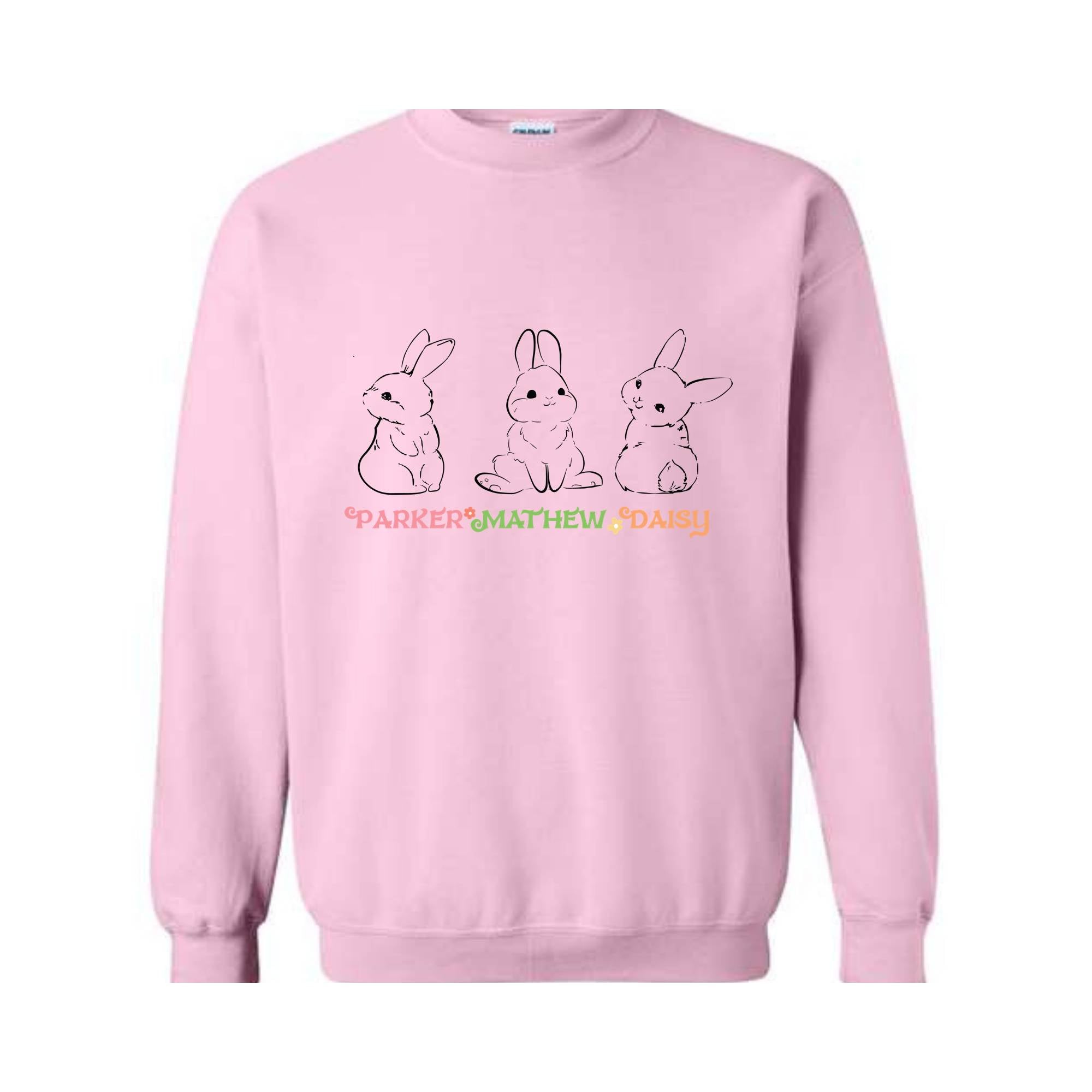 Custom Bunnies Grandma Sweatshirt, Easter Bunnies Sweatshirt, Gift For Grandma, Easter Bunny Hoodie, Cute Easter Sweater