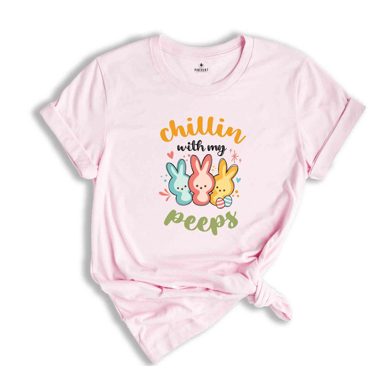 Chillin With My Peeps Shirt, Funny Bunny Shirts, Funny Easter Shirts, Easter Day Shirt, Easter Day Gifts, Easter Day Bunny Shirt