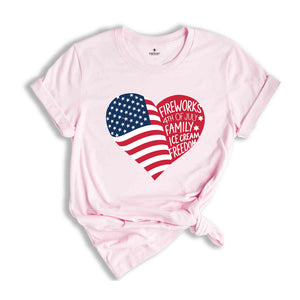 American Heart 4th Of July Shirt, 4th Of July Flag T-Shirt,Freedom TShirt,Independence Shirt, American Flag Heart Shirt