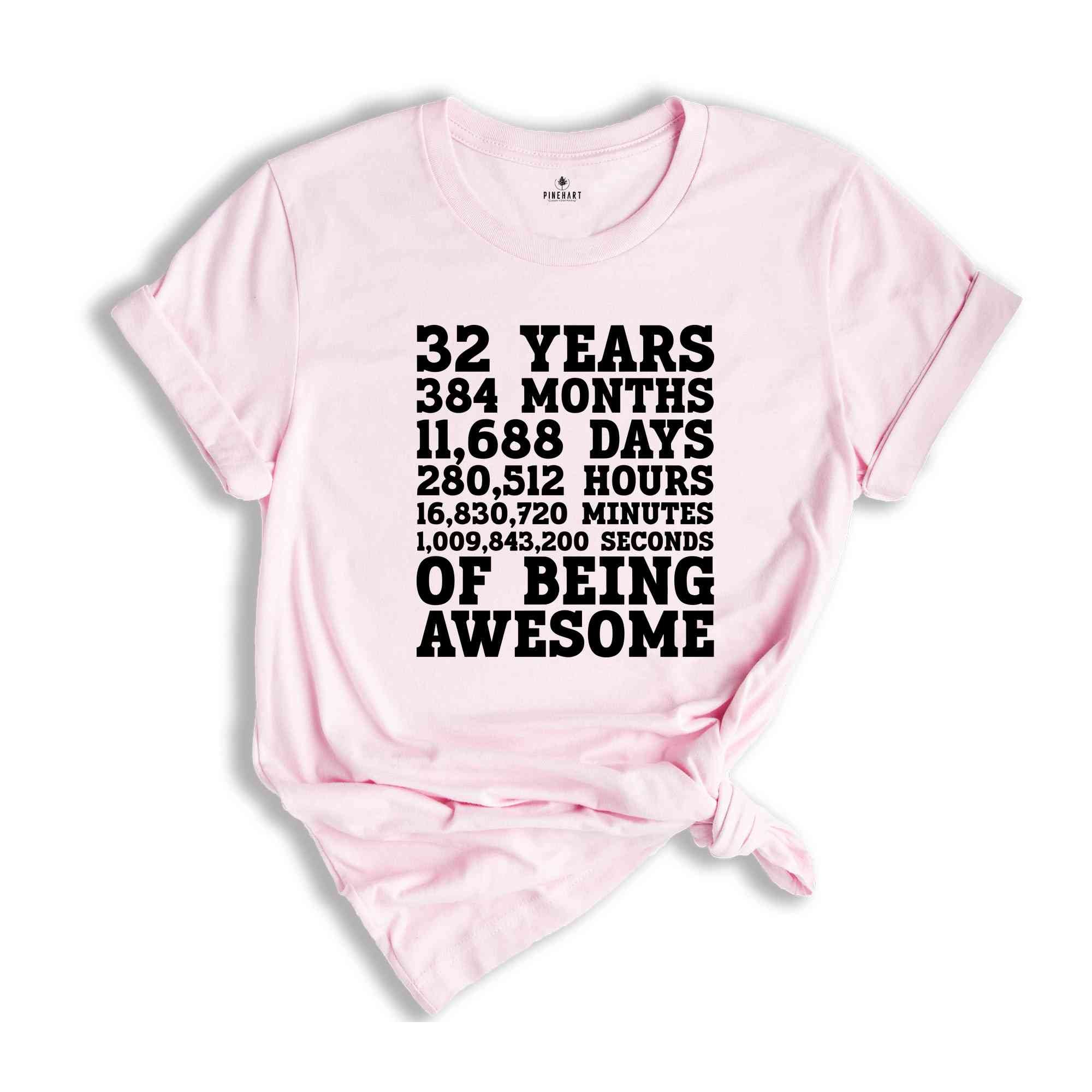 32 Years Definition T-Shirt, 32nd Birthday Shirt, Thirty Two Years Old Tee, 32nd Birthday Sweatshirt, Turning 32 Gift, Born In 1992 Shirt