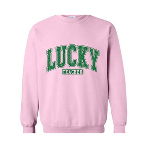 Lucky Teacher Sweatshirt, Teacher Sweatshirt, St Patrick Day Sweatshirt, Lucky Sweatshirt, Teacher Gift, Irish Sweatshirt, Clover Sweatshirt