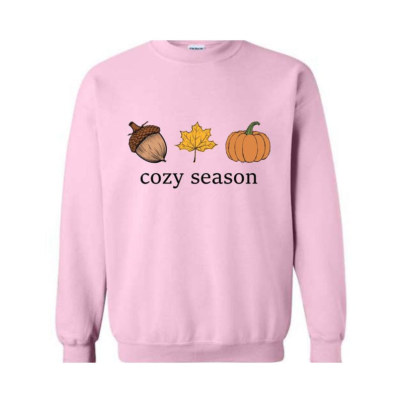 Cozy Season Sweatshirt, Fall Crewneck, Autumn Sweatshirt, Gifts For Autumn, Halloween Pumpkin Sweatshirt