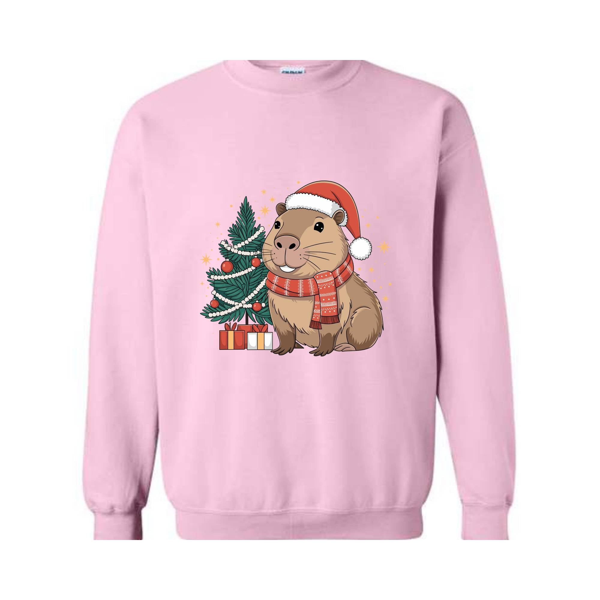 Capybara Christmas Sweatshirt, Gift for Capybara, Capybara Lover Hoodie, Funny Capybara Hoodie, Christmas Jumper Hoodie