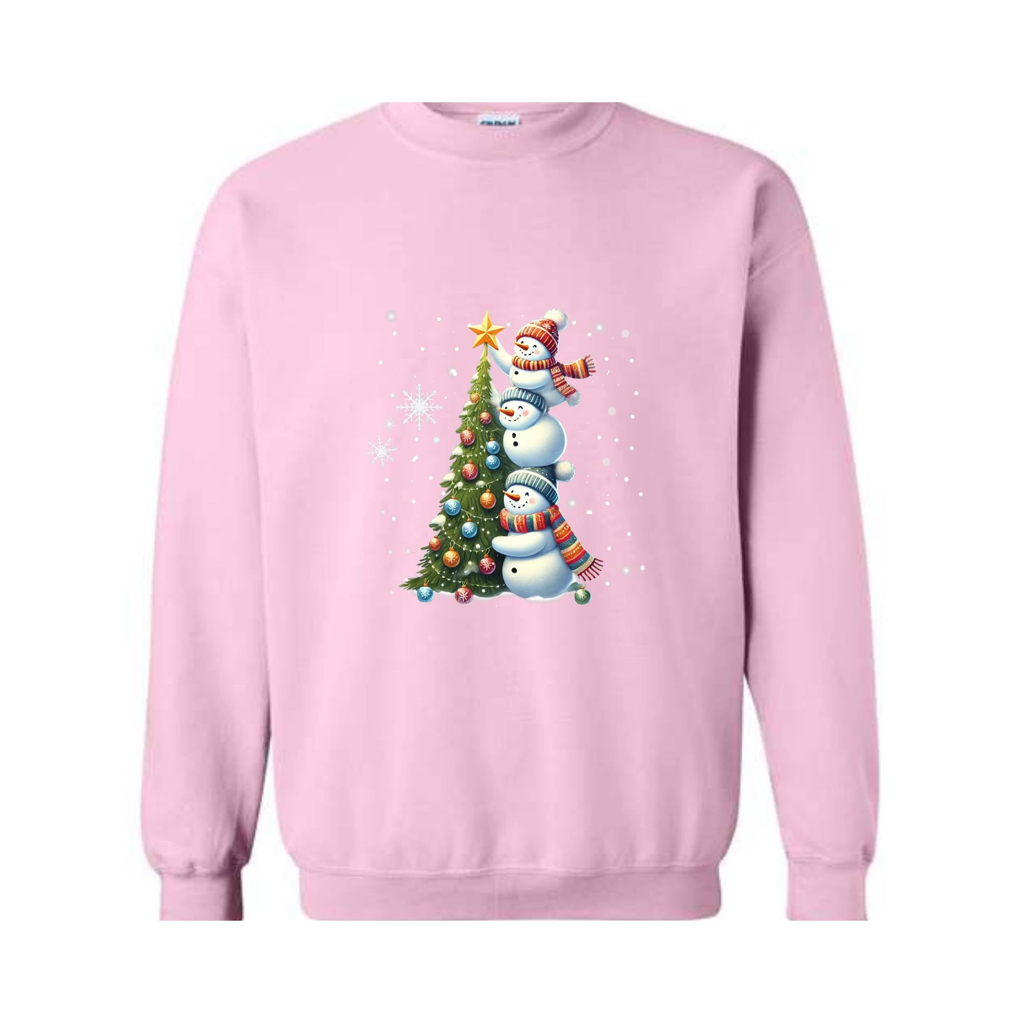 Cute Christmas Snowman Sweatshirt, Funny Christmas Snowman Sweater, Let it Snow Hoodie, Watercolor Winter Shirt, Snowman Shirt