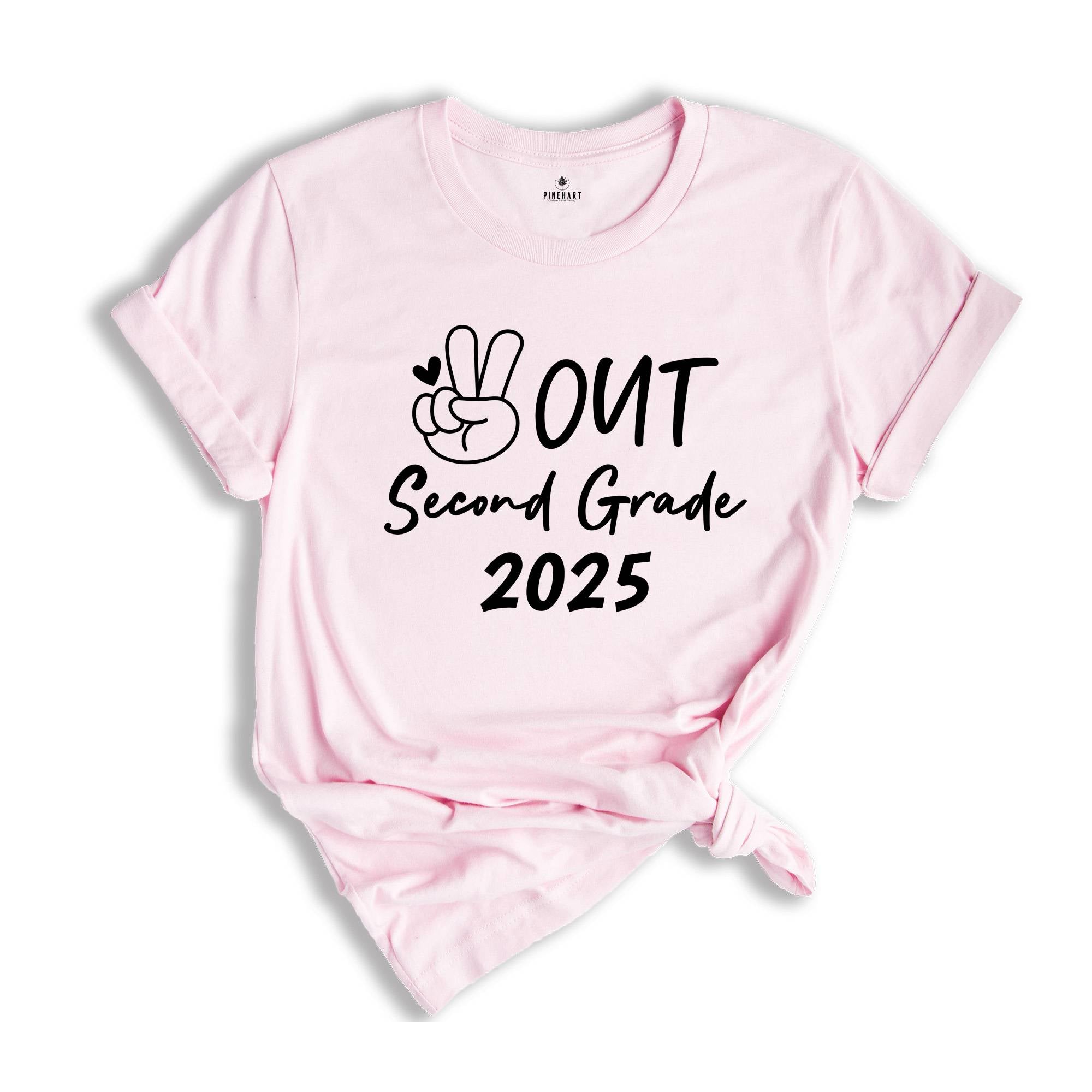 Peace Out Second Grade 2025 Shirt, End Of The School Shirt, Last Day Of School Shirt, Kids Graduation Shirt, Tie Dye Shirt, 2nd Grade Shirt