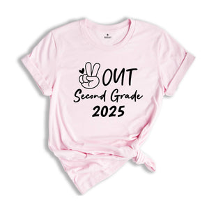 Peace Out Second Grade 2025 Shirt, End Of The School Shirt, Last Day Of School Shirt, Kids Graduation Shirt, Tie Dye Shirt, 2nd Grade Shirt