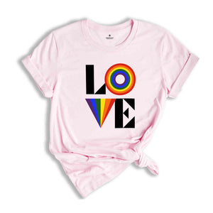 Rainbow Themed Gay Pride Shirt, LGBT Trans Pride Month T-Shirt, Love Wins Gay Rainbow T-Shirt, LGBTQ Ally Tee