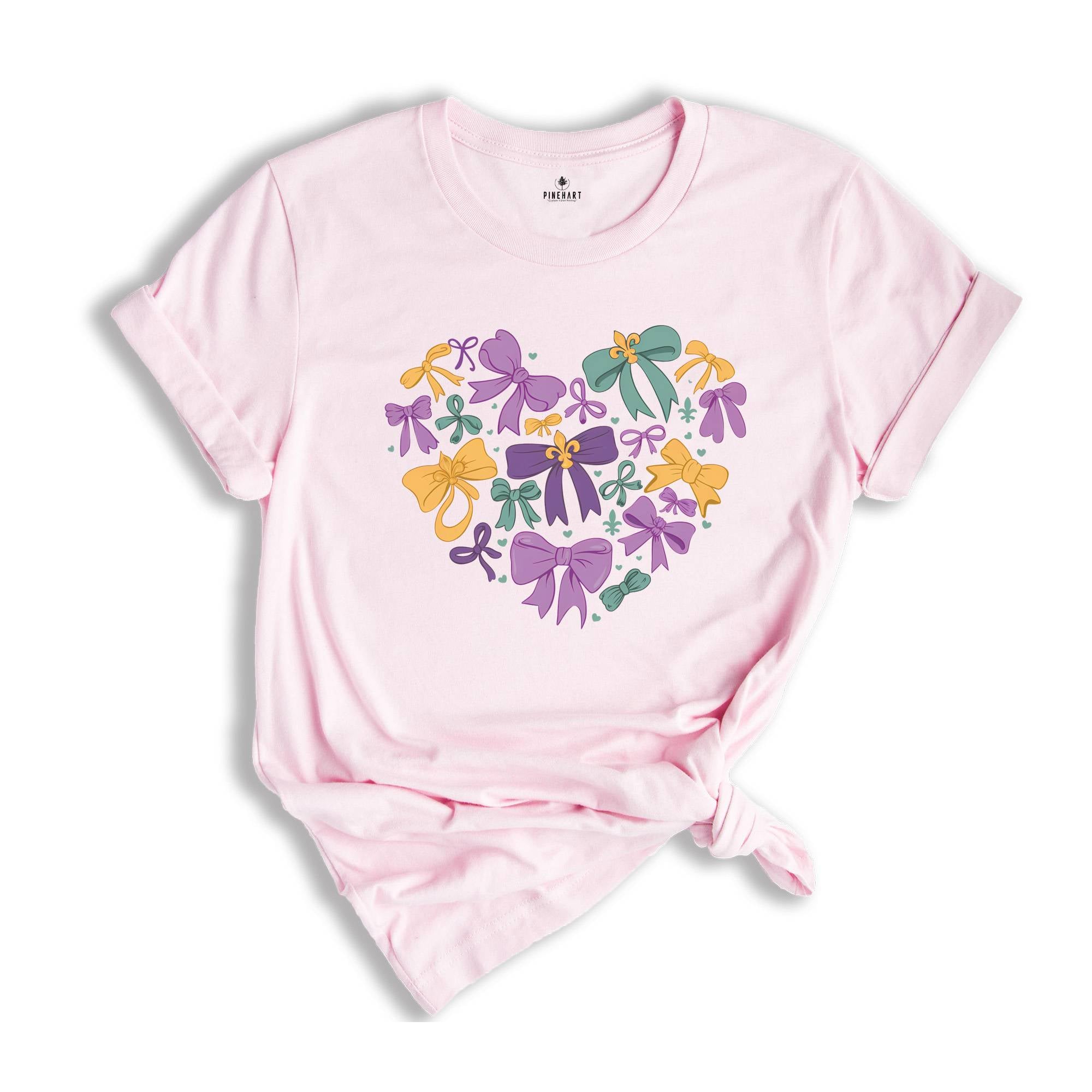 Coquette Mardi Gras Heart T-Shirt, Mardi Gras Shirt, Louisiana Mardi Gras Tee, Fat Tuesday Shirt, Louisiana Shirt, Mardi Gras Carnival