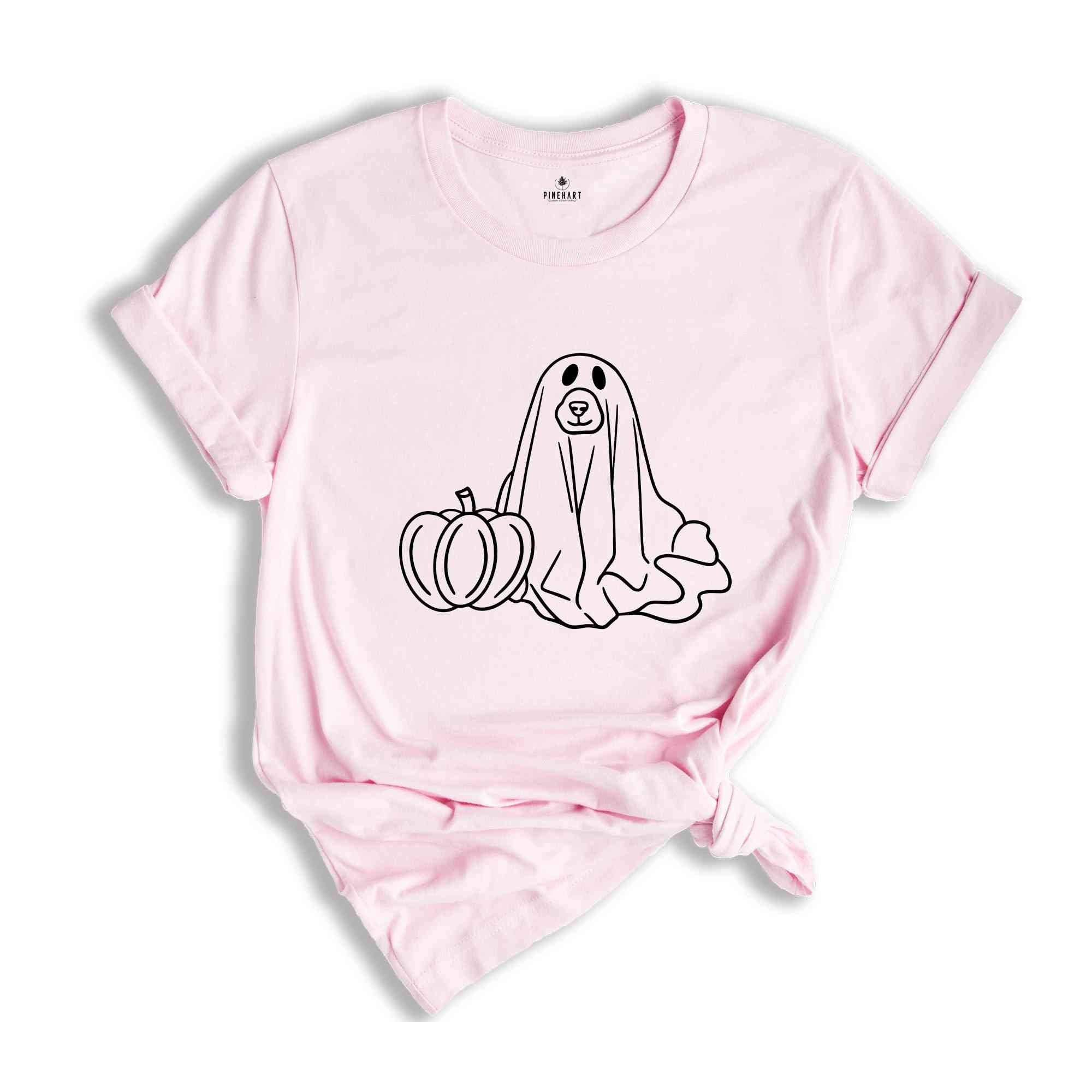 Ghost Dog Shirt, Cute Dog Ghost Tee, Dog Halloween Shirt, Cute Halloween Shirt, Ghost Cat T-Shirt, Funny Ghost Shirt