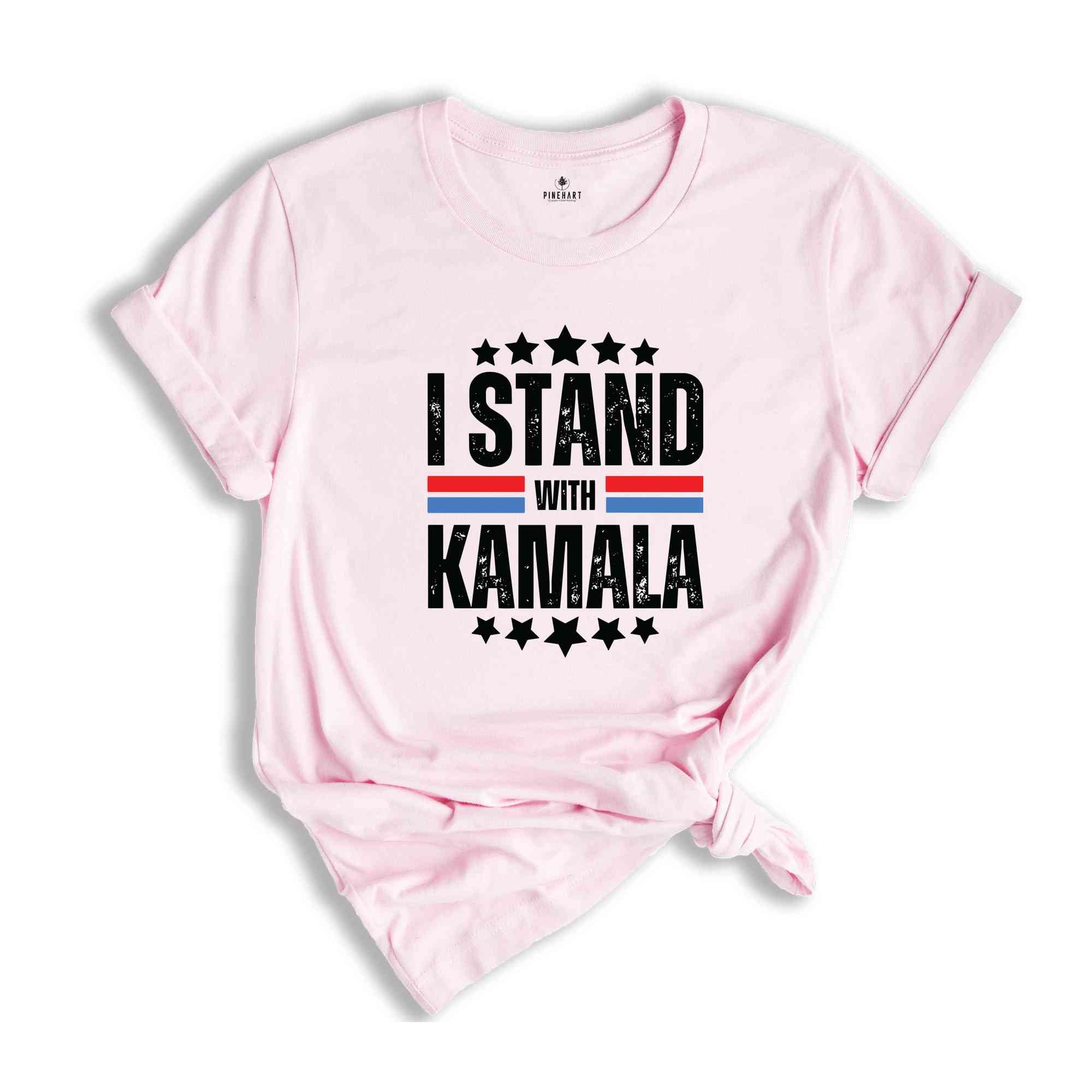 I Stand With Kamala T-Shirt, Kamala Harris 2024, Kamala Shirt, Democrat Party T-Shirt, Elections Tee, Kamala Harris For President Shirt