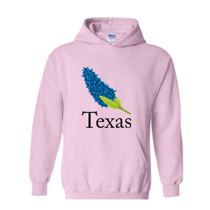 Texas Bluebonnets Hoodie, Texas Hoodie, State Hoodie, Home State Hoodie, Texas Flower Hoodie, Austin Texas Hoodie