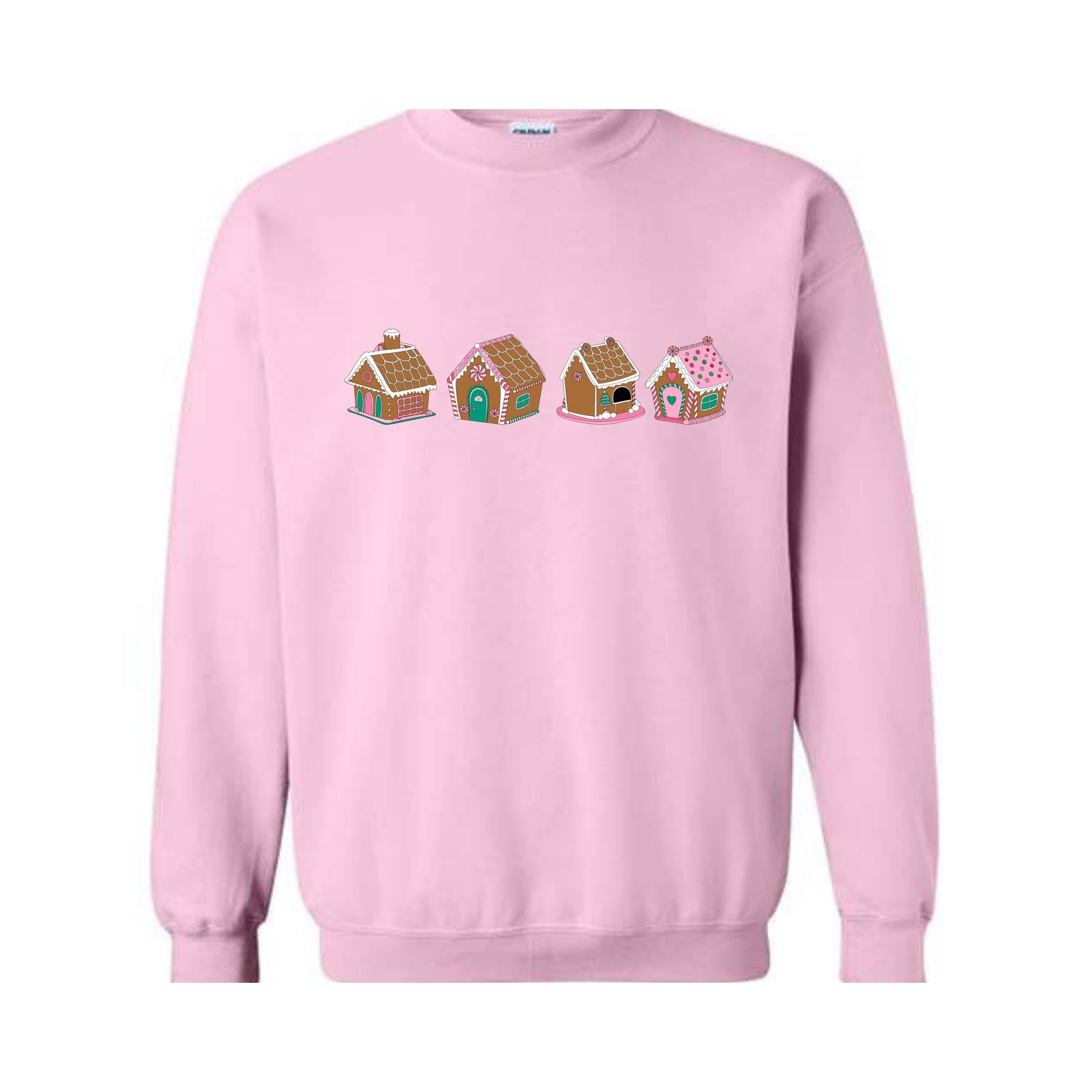 Gingerbread House Sweatshirt, Gingerbread Sweatshirt, Pink Christmas Hoodie, Christmas Hoodie, Cute Mom Hoodie, Family Christmas Tee