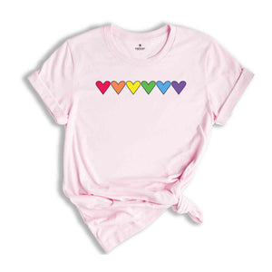 Hearts Pride Shirt, Pride Shirt, Gay Shirt, Pride Flag Shirt, Lesbian Shirt, Gay Pride Shirt, LGBTQ Shirt, Pride Month Shirt, LGBT Heart