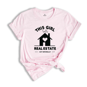 This Girl Sells Real Estate Shirt, Realtor Shirt, Ladies Realtor Shirt, Real Estate Shirt ,Gift for Real Estate Agent,Realtor,