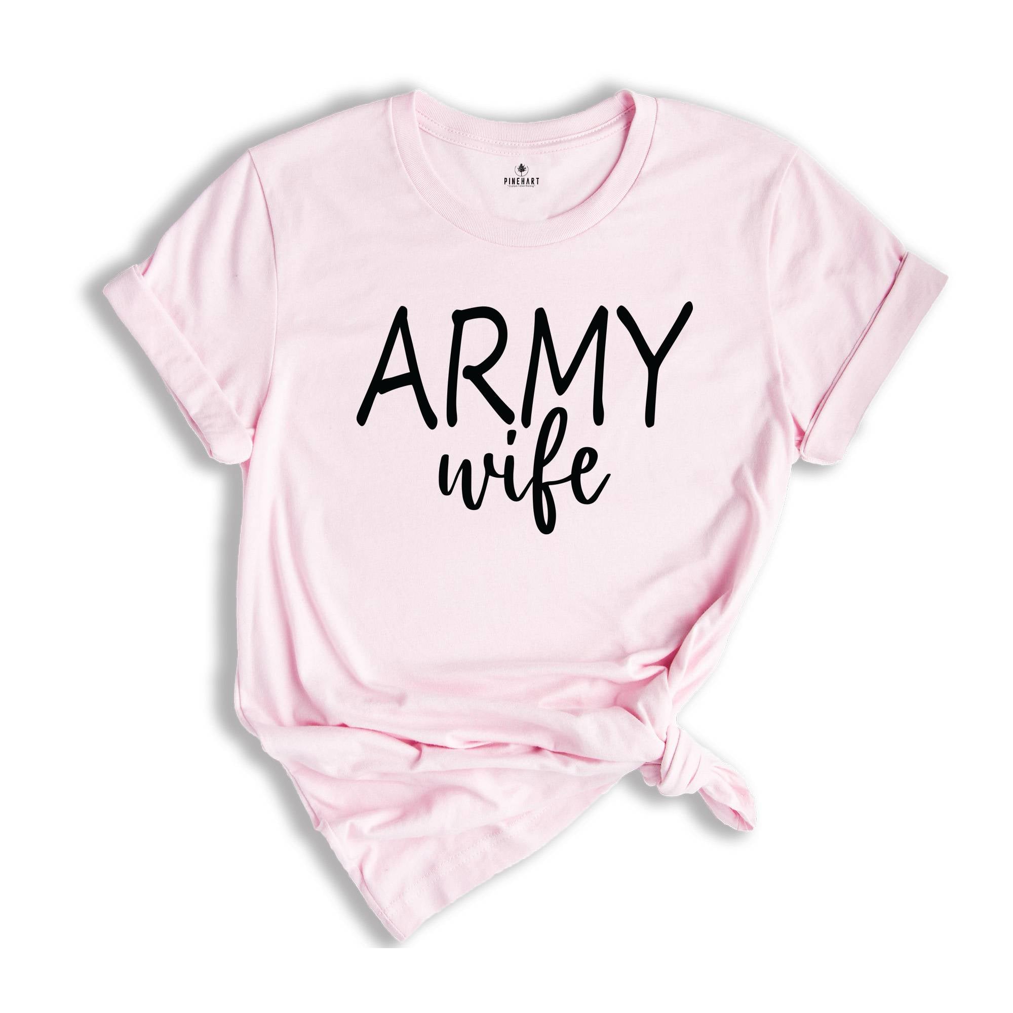 Custom Army Wife T-Shirt, Personalized Army Wife T-Shirt, Army Shirt For Wife, Custom Army Wife Gift