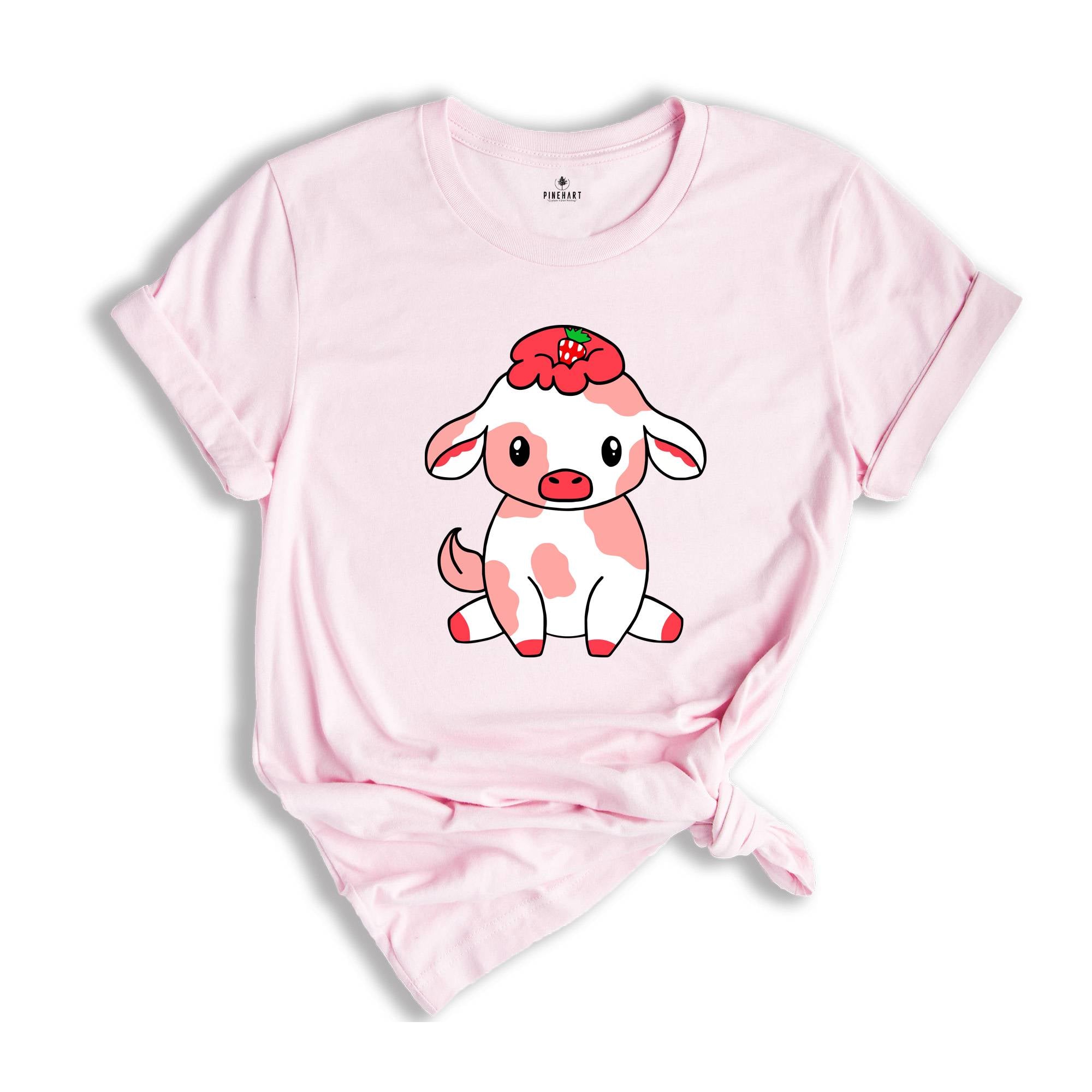 Strawberry Cow Shirt, Cow Lover Shirt, Cute Cow Shirt, Strawberry Shirt, Animal Lover Shirt, Farm Animal Shirt, Cowgirl Shirt, Howdy Shirt