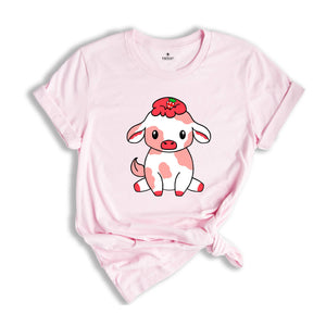 Strawberry Cow Shirt, Cow Lover Shirt, Cute Cow Shirt, Strawberry Shirt, Animal Lover Shirt, Farm Animal Shirt, Cowgirl Shirt, Howdy Shirt