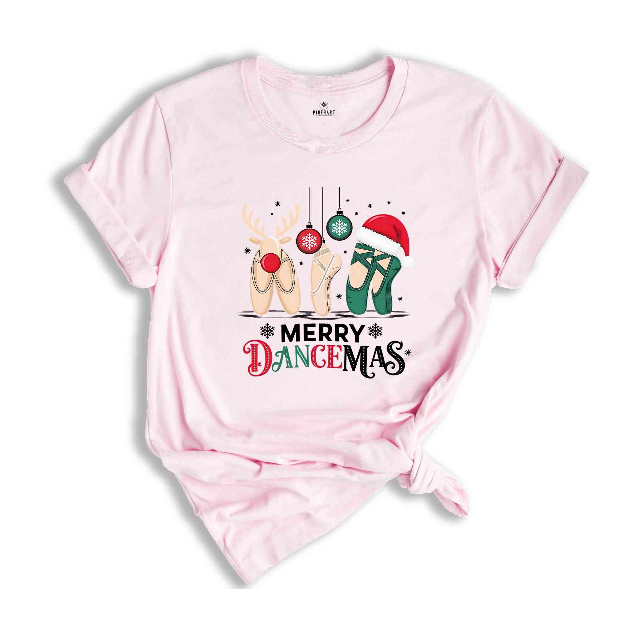 Merry Dancemas Shirt, Ballerina Shoes T-Shirt, Dance Teacher Tee, Dance Lover Gift, Ballet Dancer Shirt, Christmas Teacher Shirt